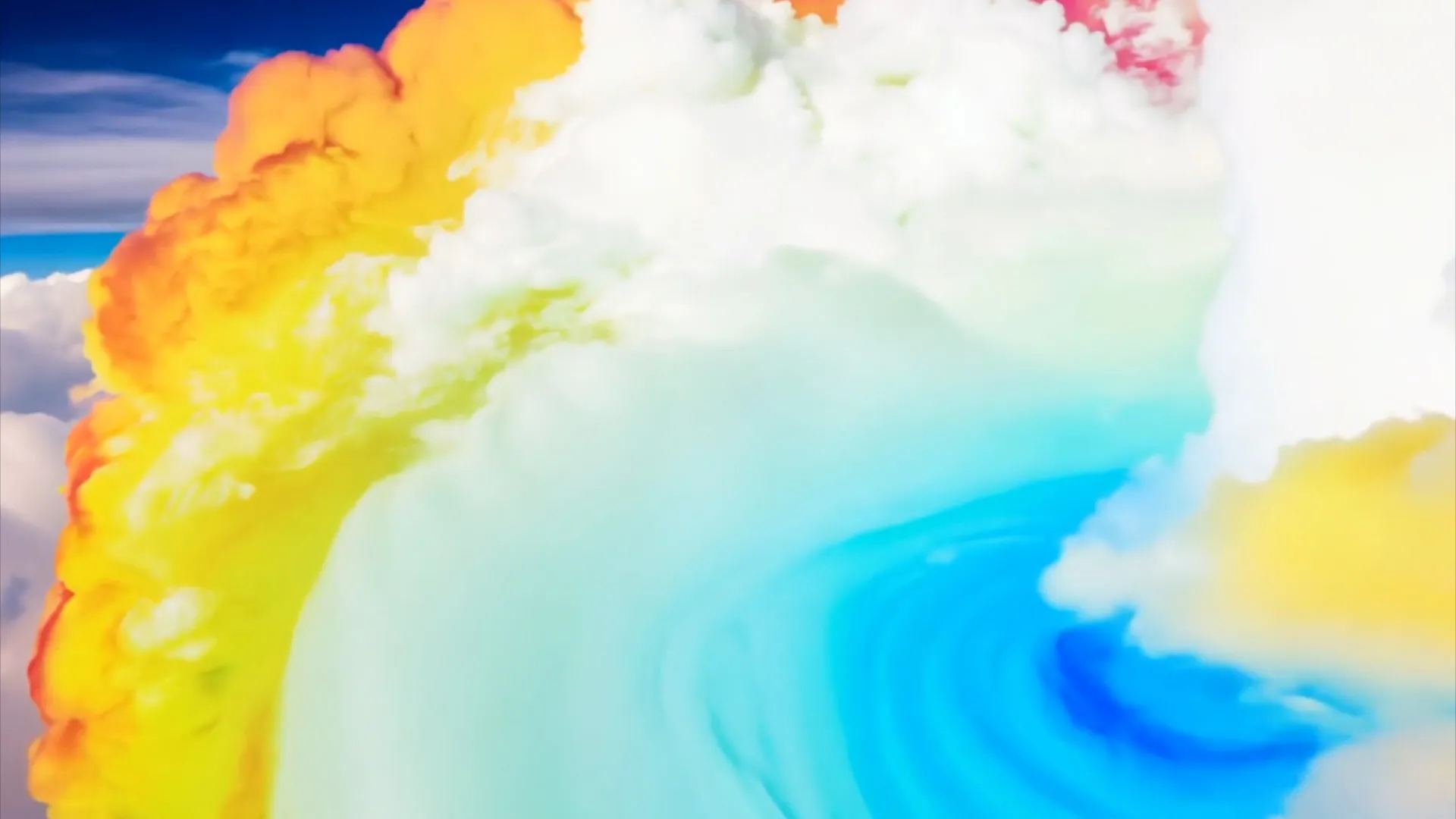 Colorful Ink Cloud Burst Background for Logo Animation